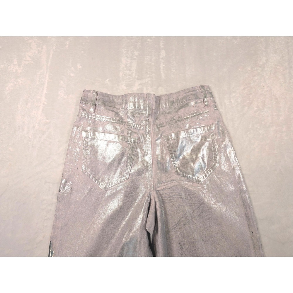 Chelsea & Violet GB Girls Black Faux Leather Flare Pants Bell Size Medium 8/10 - Picture 16 of 16